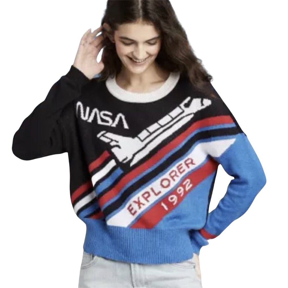 Well Worn NWOT NASA Explorer 1992 Knit Sweater Size M Ugly Holiday Sweater